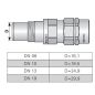 Preview: Multikuppler 2P5065 3x 1/4 + 2x 3/8 Fix- und Mobilteil