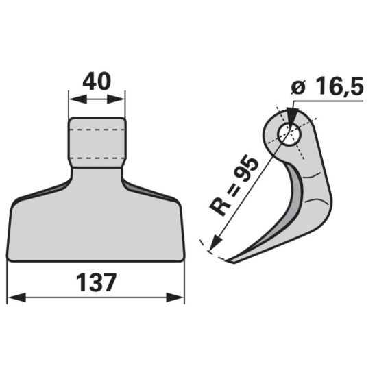 Hammerschlegel 137x40mm