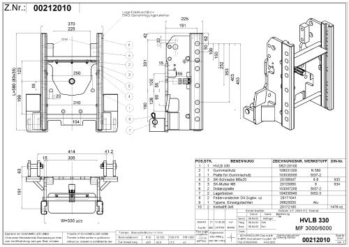 Preview: Scharmüller Anhängebock Massey Ferguson Serie 3000, 3100, 6100