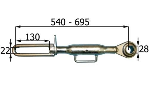 Stabilisator kpl. zu Steyr min 530 max 660 mm 1395740166, 135700740401
