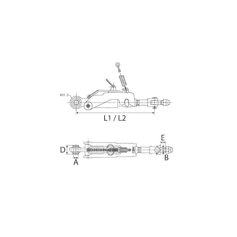 Stabilisator für John Deere 6000 - 7000 6R 6M Unterlenker Strebe , AL201127