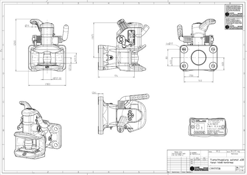 Flanschkupplung HS1700-FL17 38