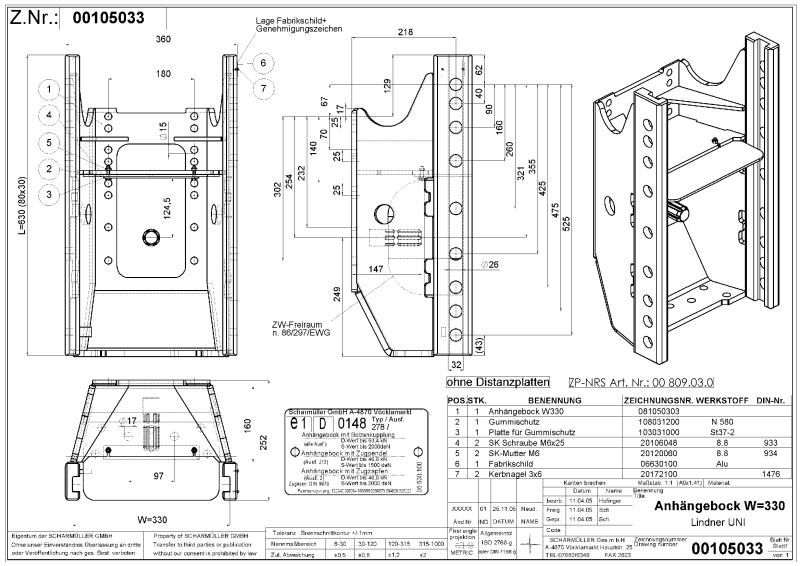 Scharmüller Anhängebock Case / Steyr 80er 900er, 9000er & Lindner