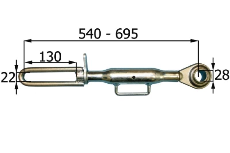 Stabilisator kpl. zu Steyr min 530 max 660 mm 1395740166, 135700740401