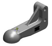 Kugelzugöse Kugel 80 - Lochabstand 90mm